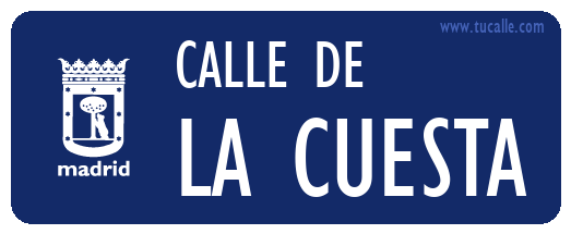 cartel_de_calle-de-La Cuesta_en_madrid